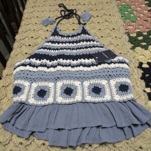Lucky Brand Crochet Halter Top